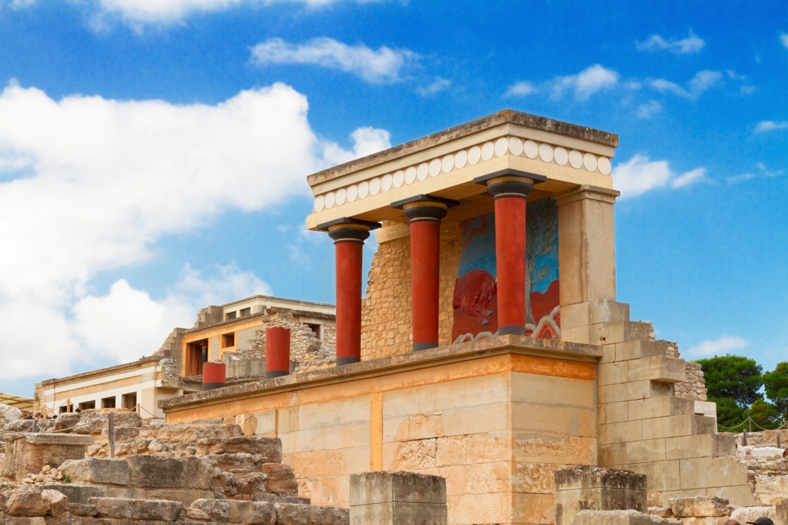 'ancient ruines of famouse Knossos palace at Crete, Greece' - Crete