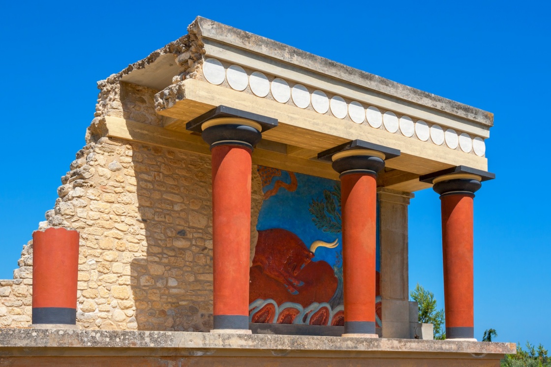 Knossos Palace ruins. Heraklion, Crete, Greece