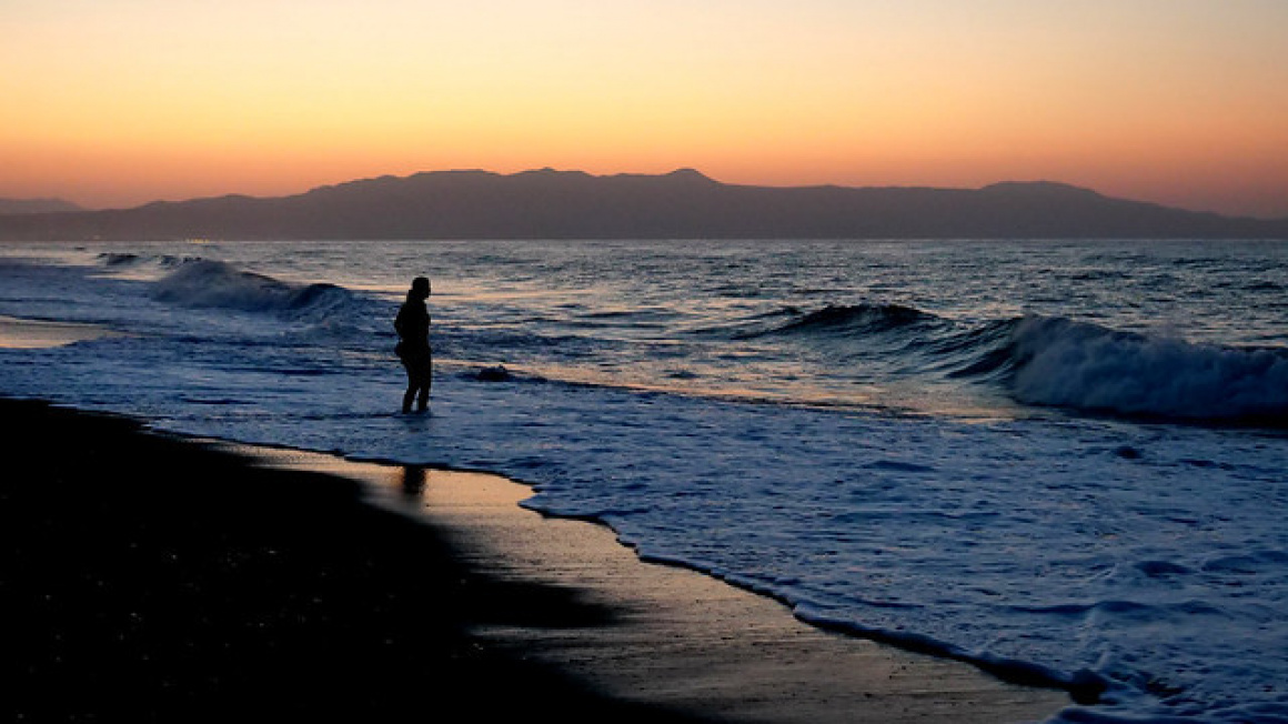 '20180819 Platania Beach Crete after sunset' - Crete